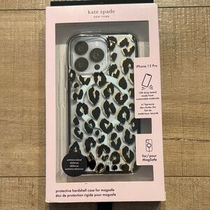 Kate Spade Leopard Print iPhone 13 Pro Case - Black and Gold